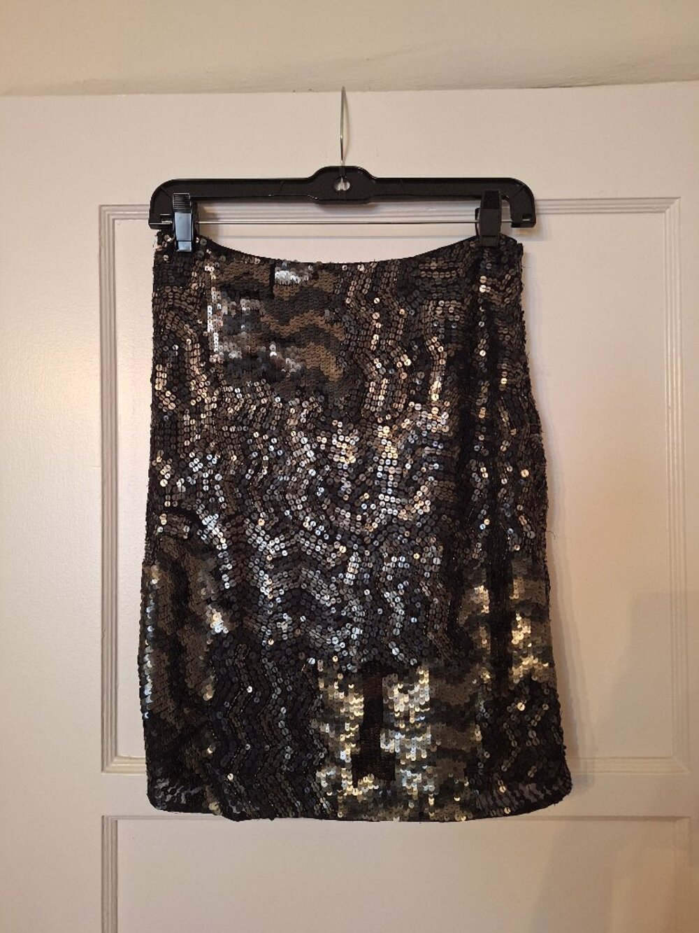 Black and Bronze Sequin Skirt